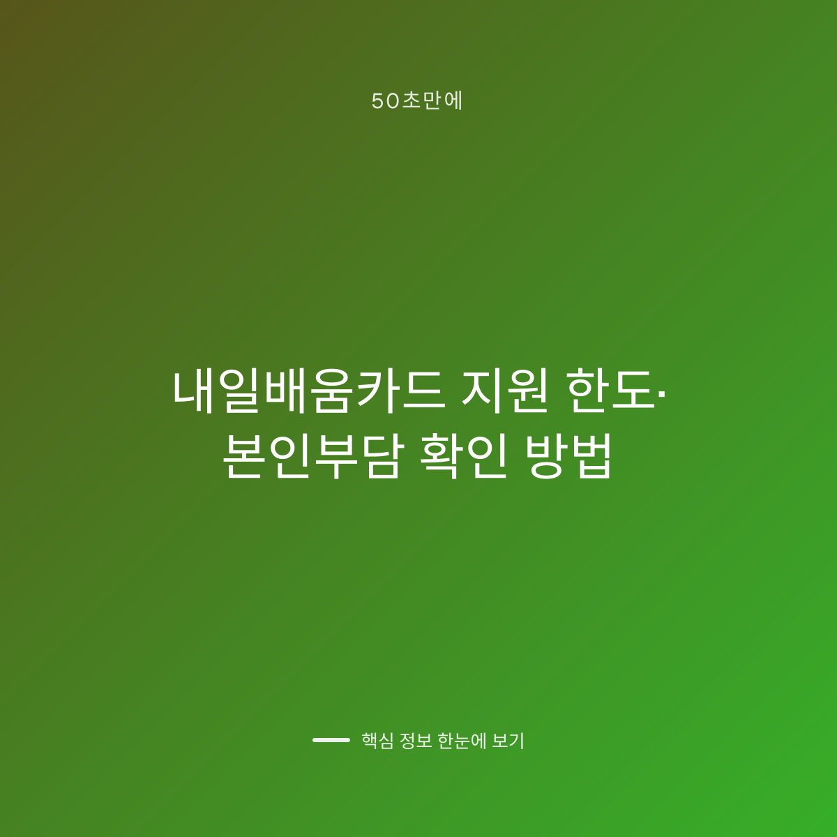내일배움카드 지원 한도·본인부담 확인 방법 대표 이미지