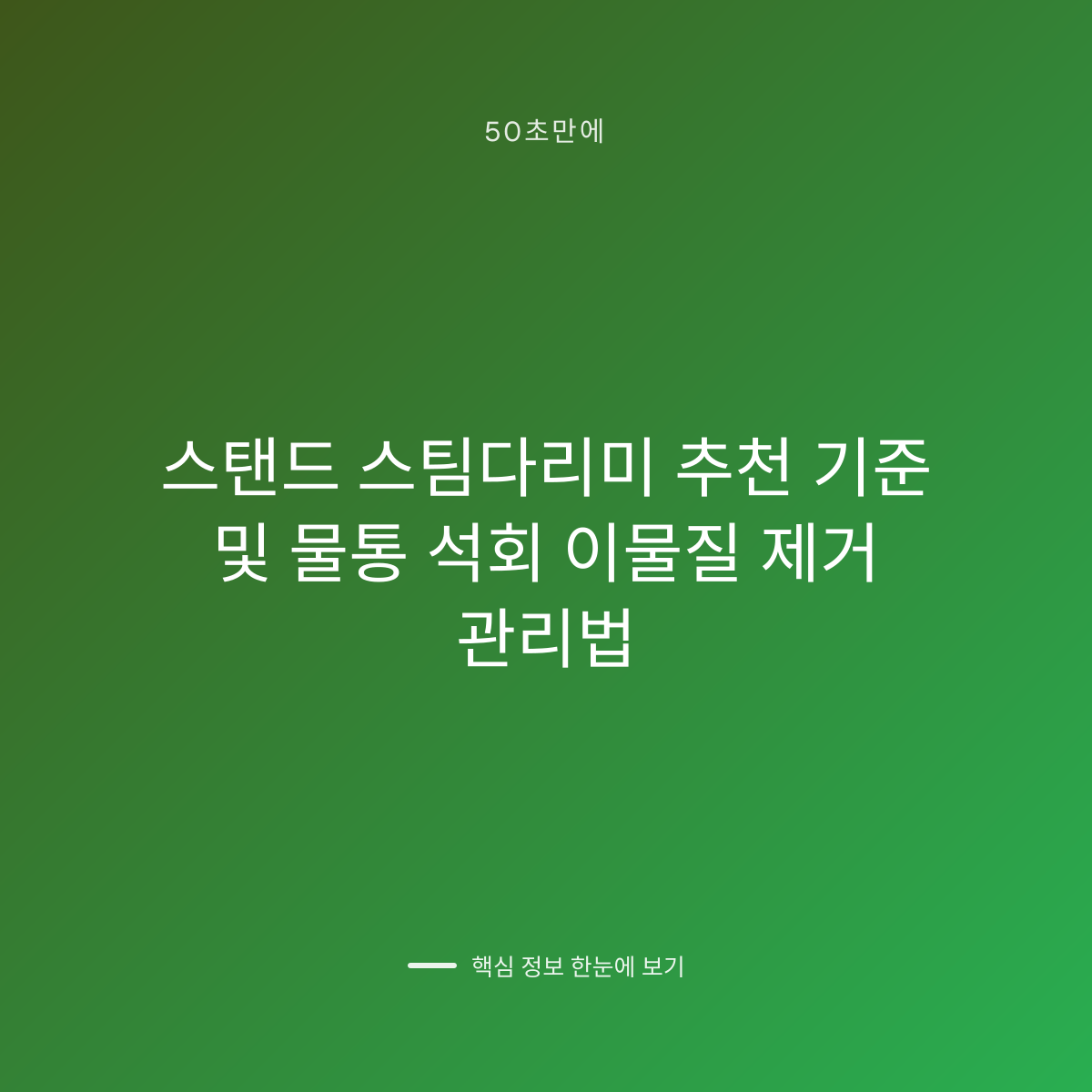 스탠드 스팀다리미 추천 기준 및 물통 석회 이물질 제거 관리법 대표 이미지