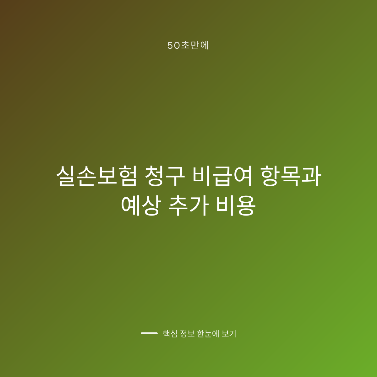 실손보험 청구 비급여 항목과 예상 추가 비용 대표 이미지