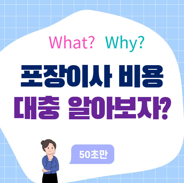 포장이사비용: 기본 상식, 이건 모르면 안돼!