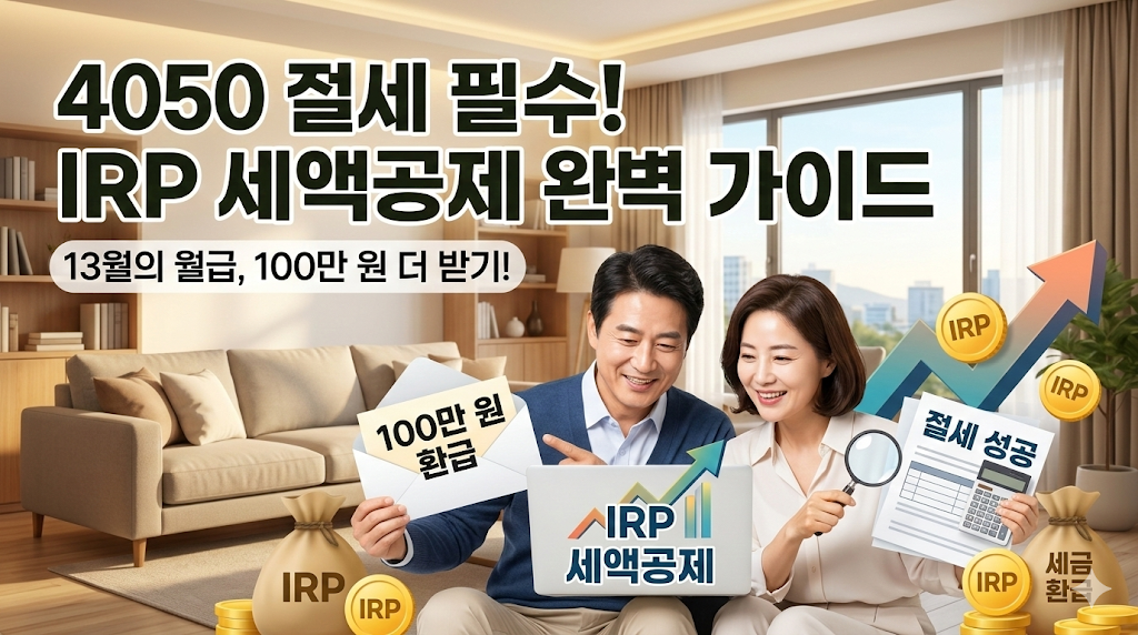 4050 연말정산 환급금 조회를 위한 IRP 개인형 퇴직연금 세액공제 가이드 및 수익률 그래프.